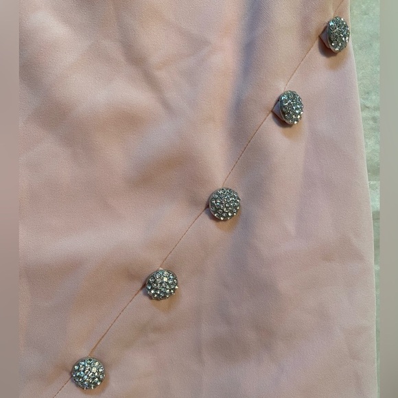 Studio Badgley Mischka pink silver jeweled bell sleeve blouse XL - Picture 5 of 8